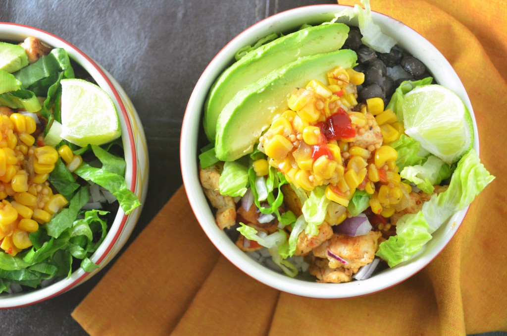 Fresh Mex Bowl with Honey-Lime Dressing