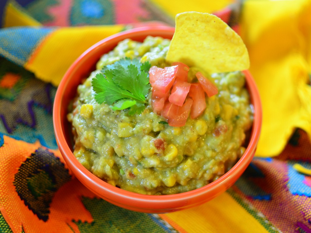 Roasted Corn and Tomatillo Guacamole 2