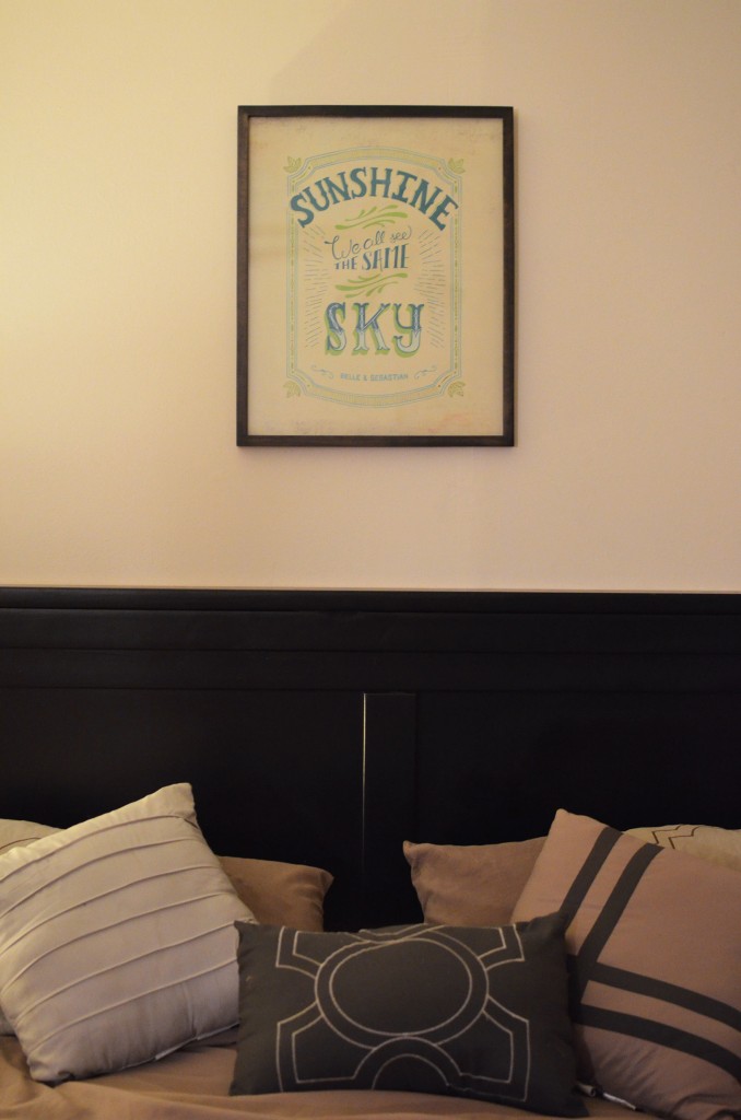 Wall art and bed