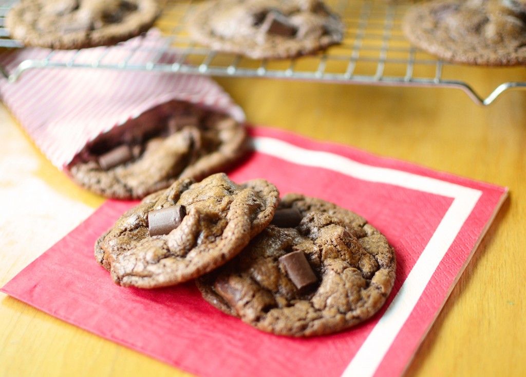 Double Chocolate Chunk Cookies