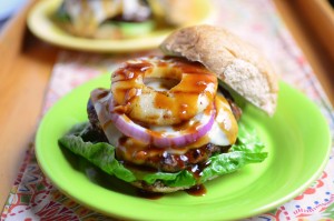 Hot Hawaiian Burgers (Spam, Pineapple, Swiss, and Sriracha Mayo) Recipe