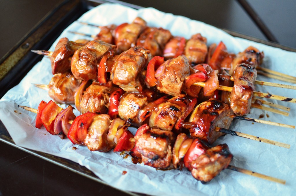 Drunken Pork Kabobs