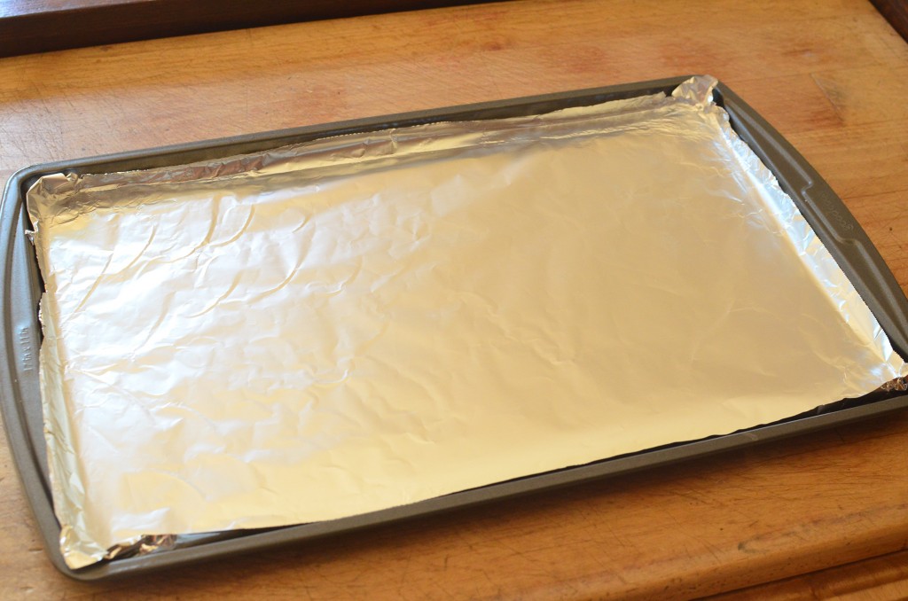 9 Line pan with foil