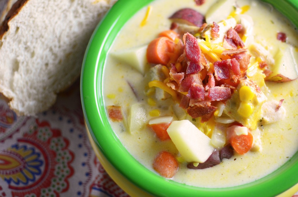 Chunky Ranch Chicken Chowder aerial close