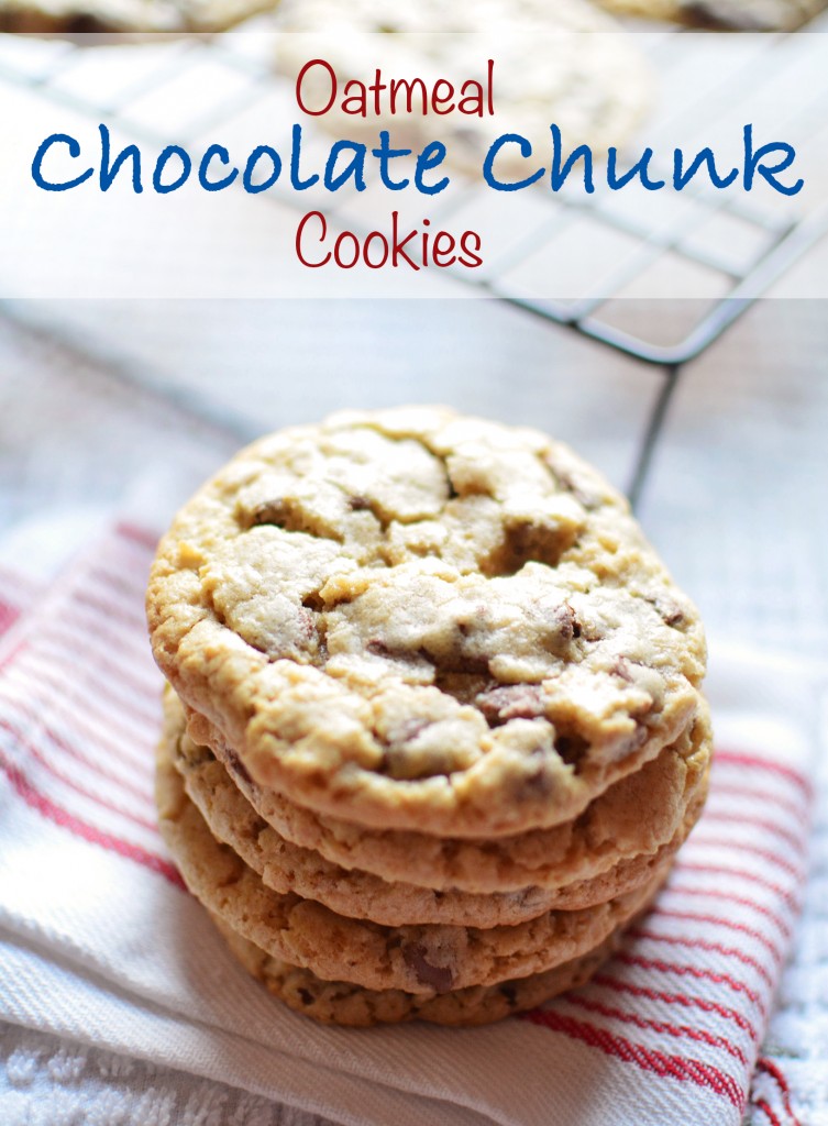 Oatmeal Chocolate Chunk Cookies tall text