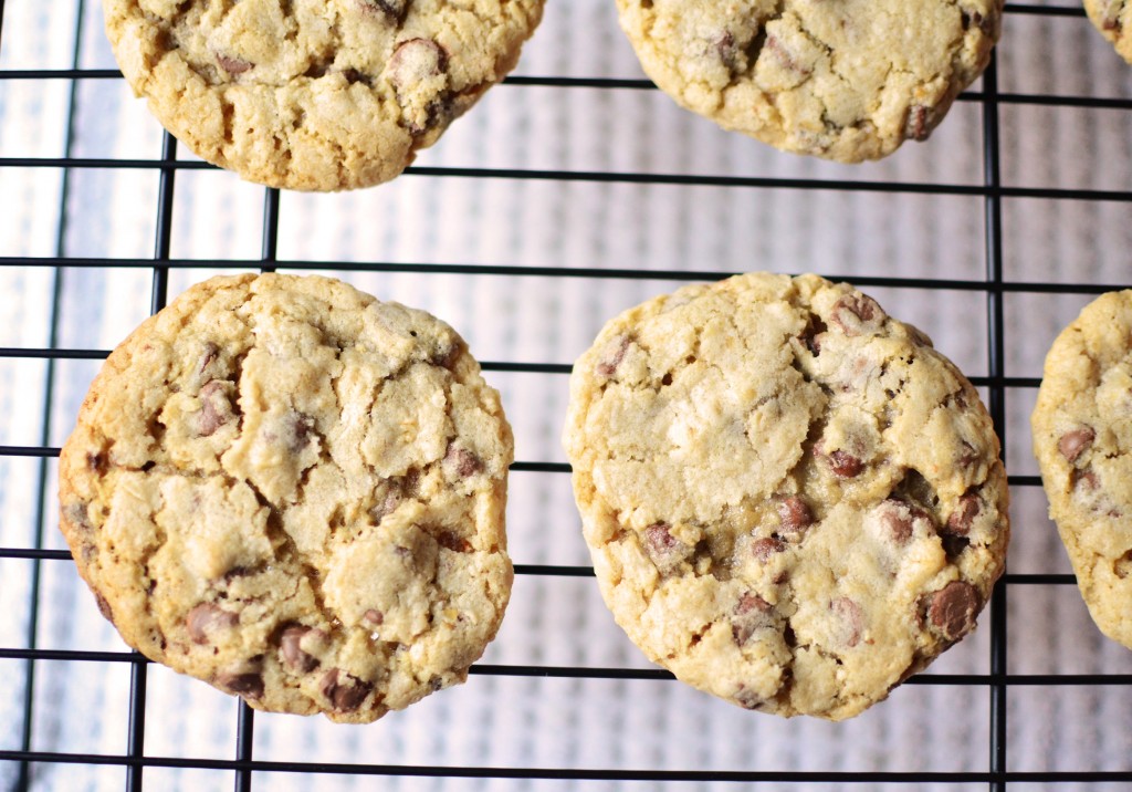 Oatmeal Chocolate Chunk cookies rack