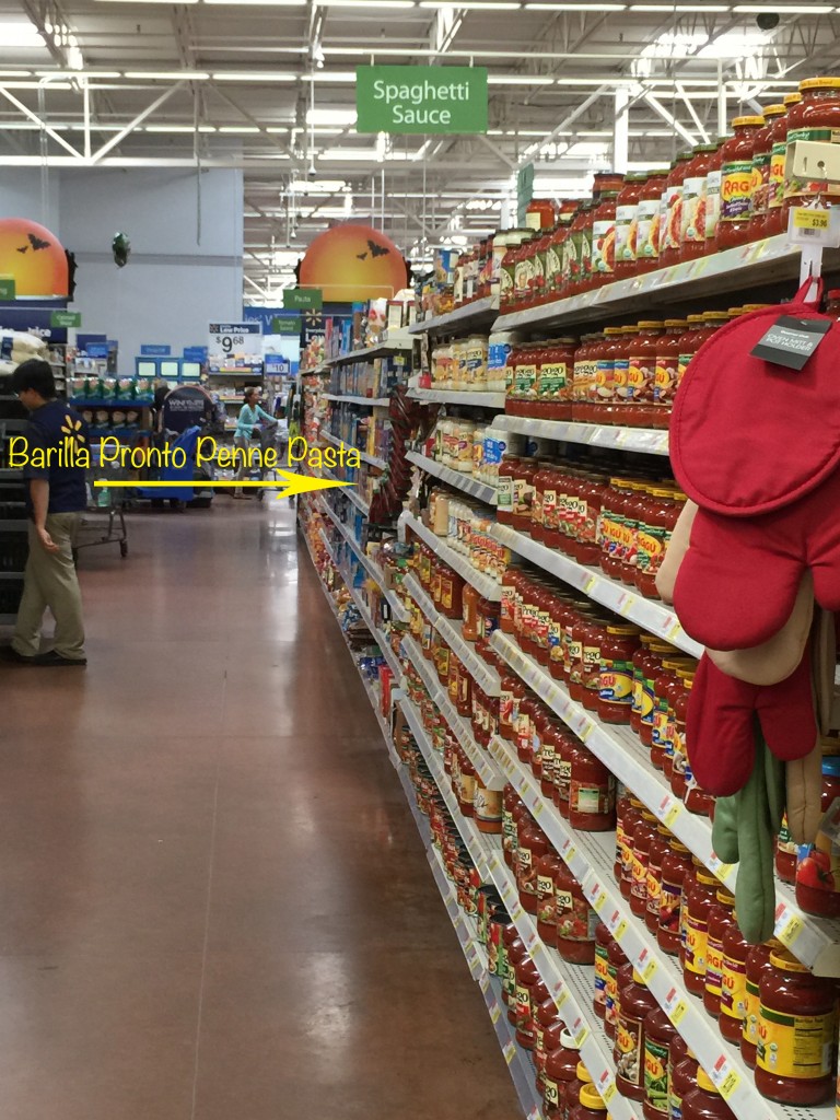 Pasta in aisle