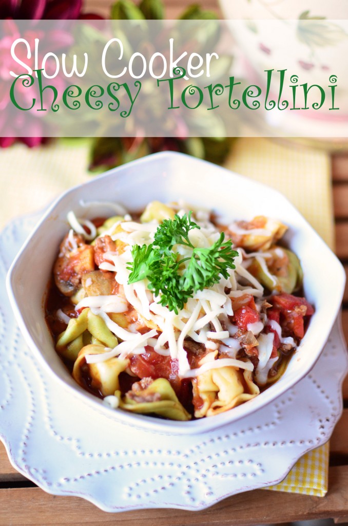 Slow Cooker Cheesy Tortellini Tall text