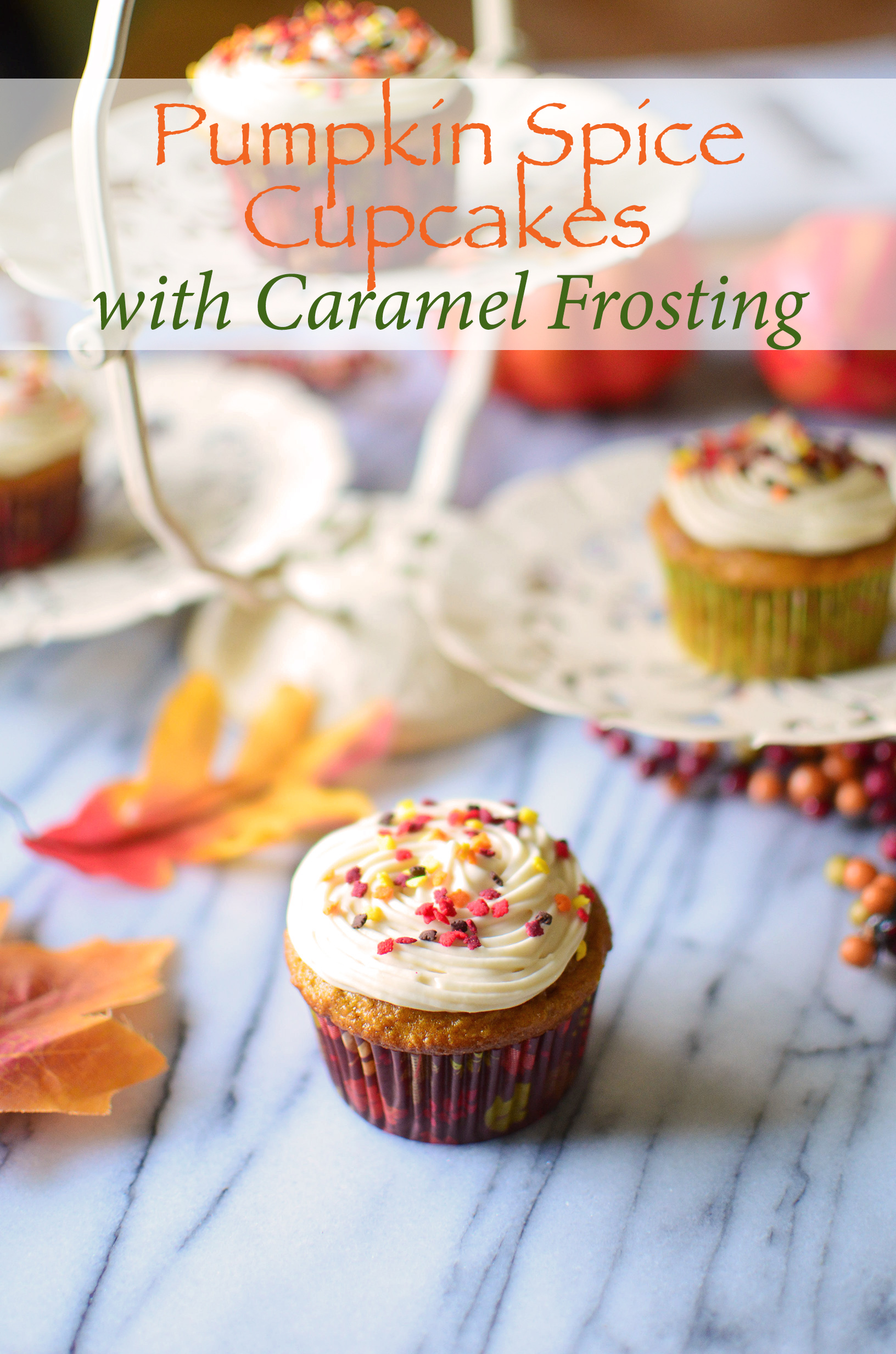 Pumpkin Spice Cupcakes with Caramel Frosting - Simple, Sweet & Savory