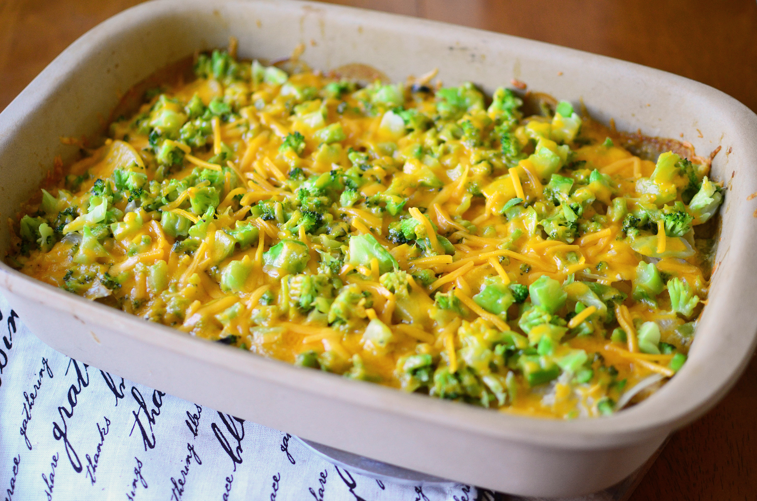 Cheesy Scalloped Potatoes With Turkey And Broccoli - Simple, Sweet & Savory