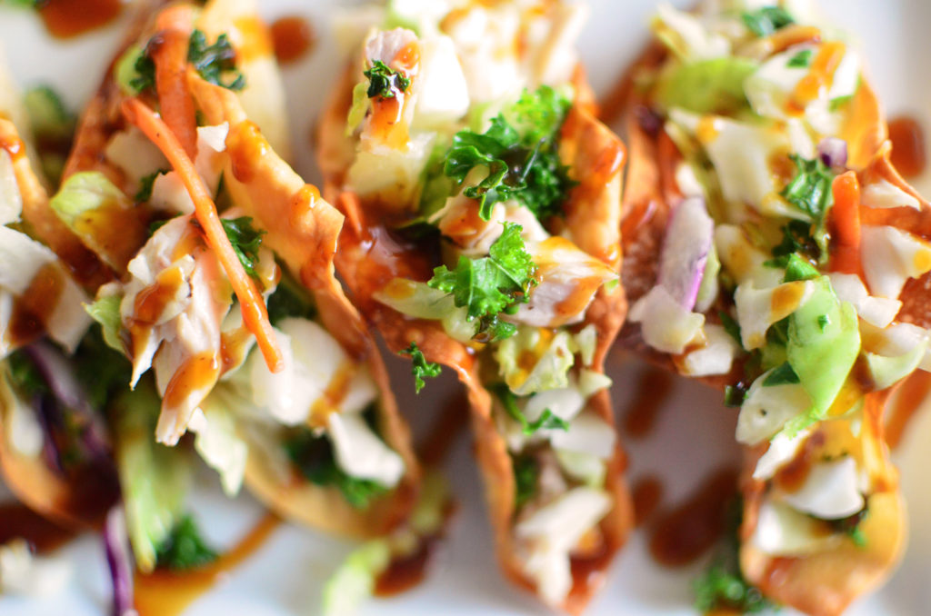 Asian Chicken Wonton Tacos - Simple, Sweet & Savory