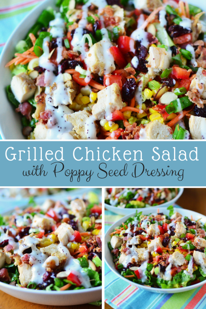 Grilled Chicken Salad with Poppy Seed Dressing - Simple, Sweet & Savory