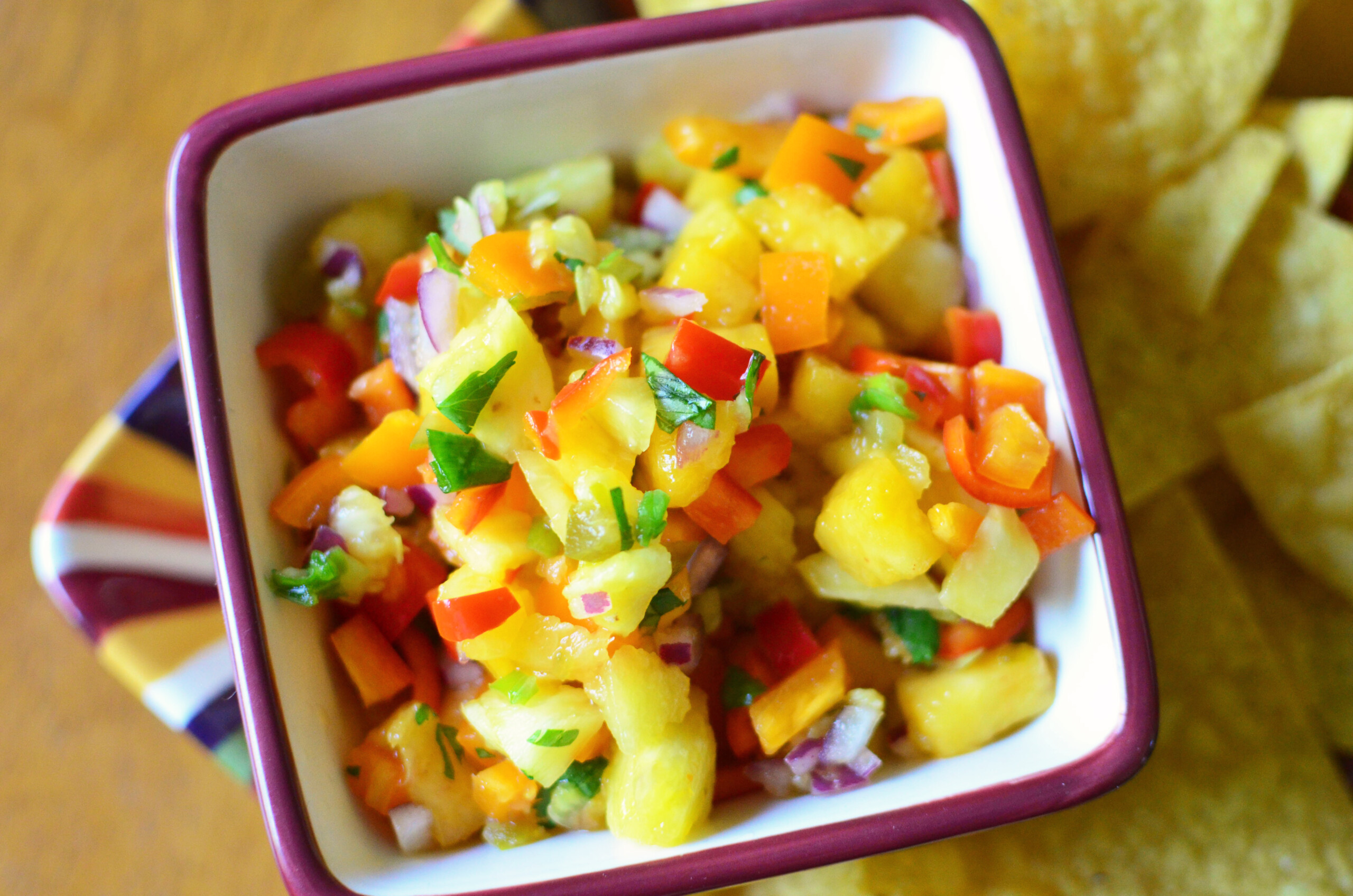 Pineapple Peach Salsa - Simple, Sweet & Savory